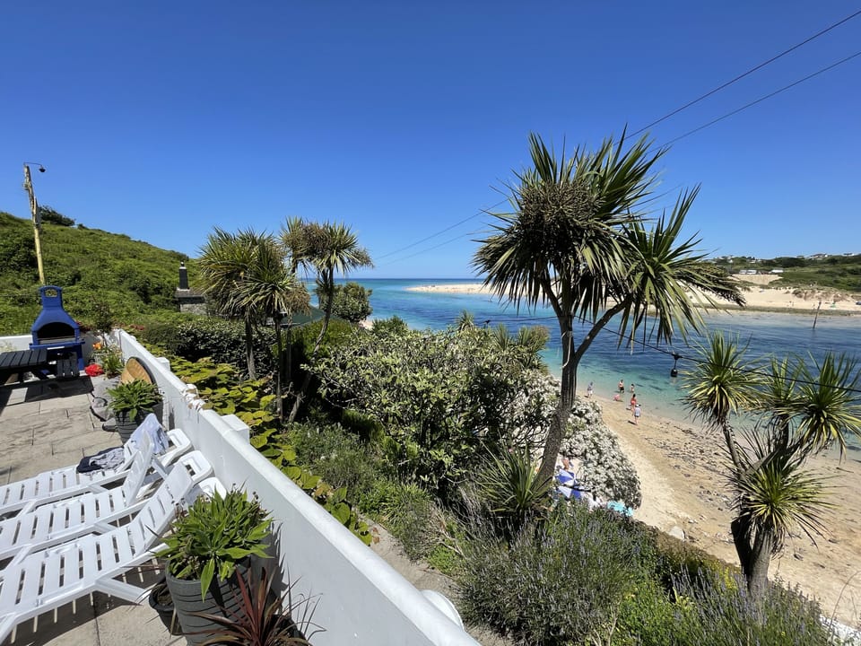 Patio overlooking the beach
