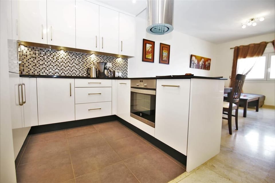 View of the modern kitchen from another angle