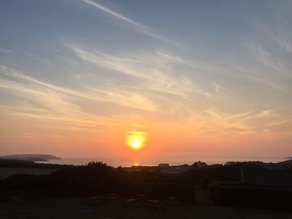 Sunset from the Well Parc inn Trevone