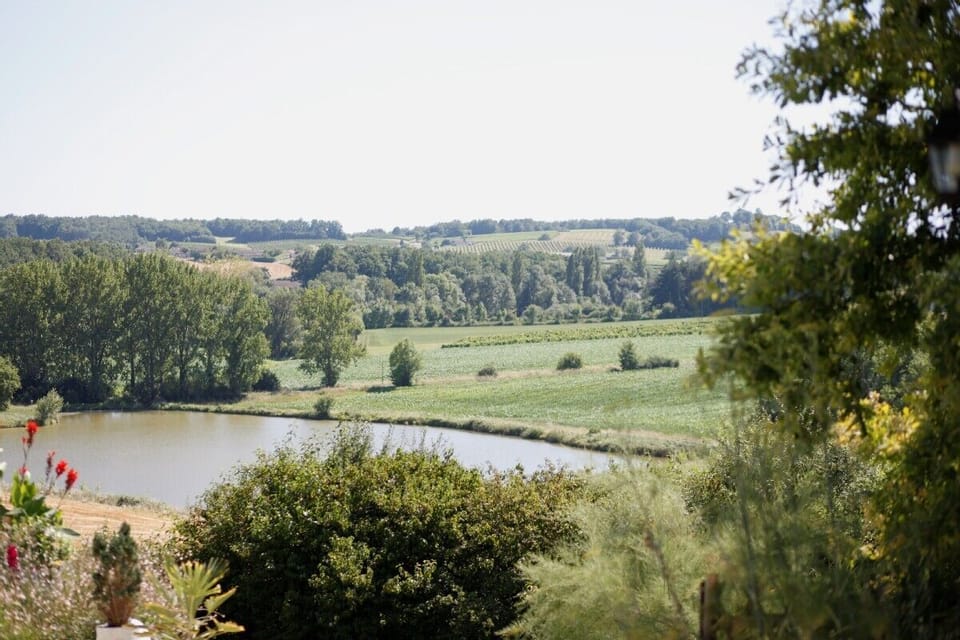 View from the front of the Villa, overlooking lake