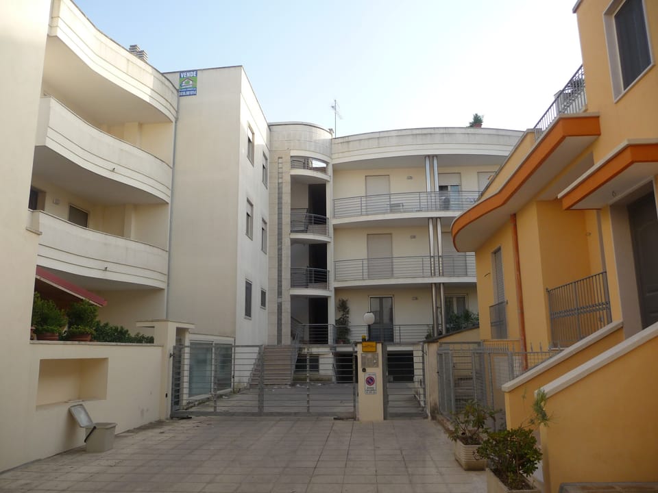 Street gated entrance and underground garages