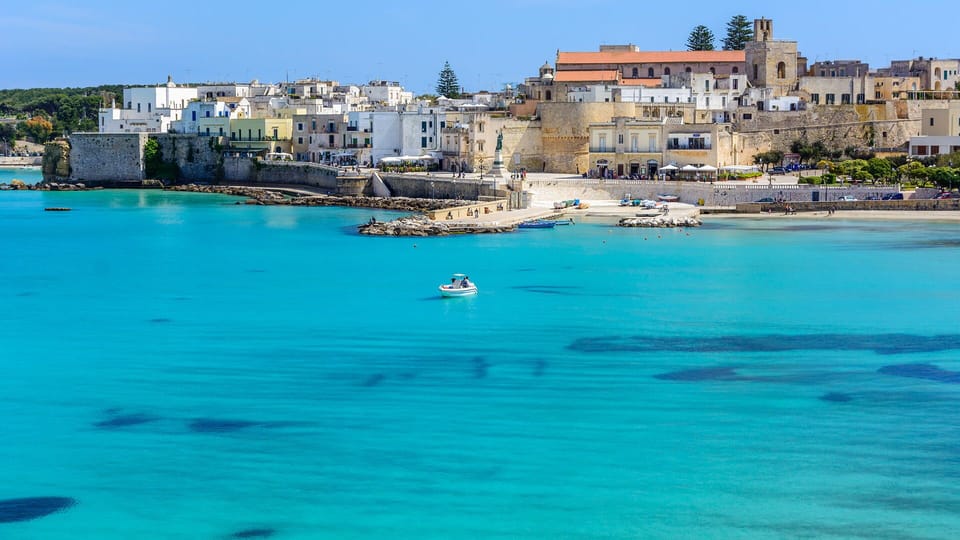 The beautiful Adriatic Sea in Otranto's bay