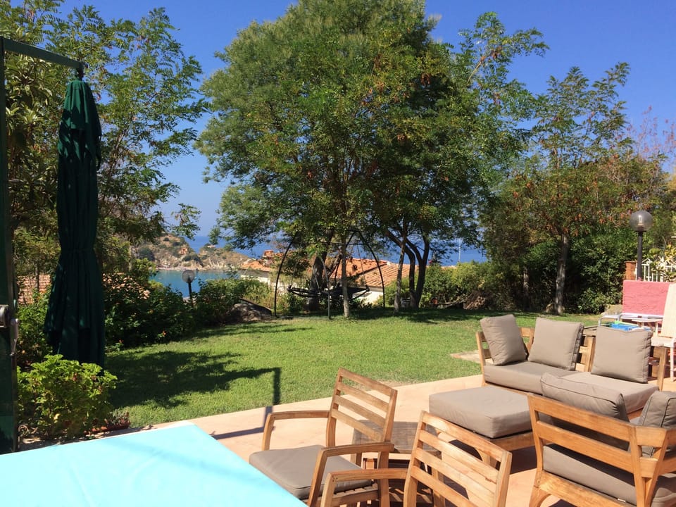View to Sant'Andrea and Corsica from the barbecue terrace