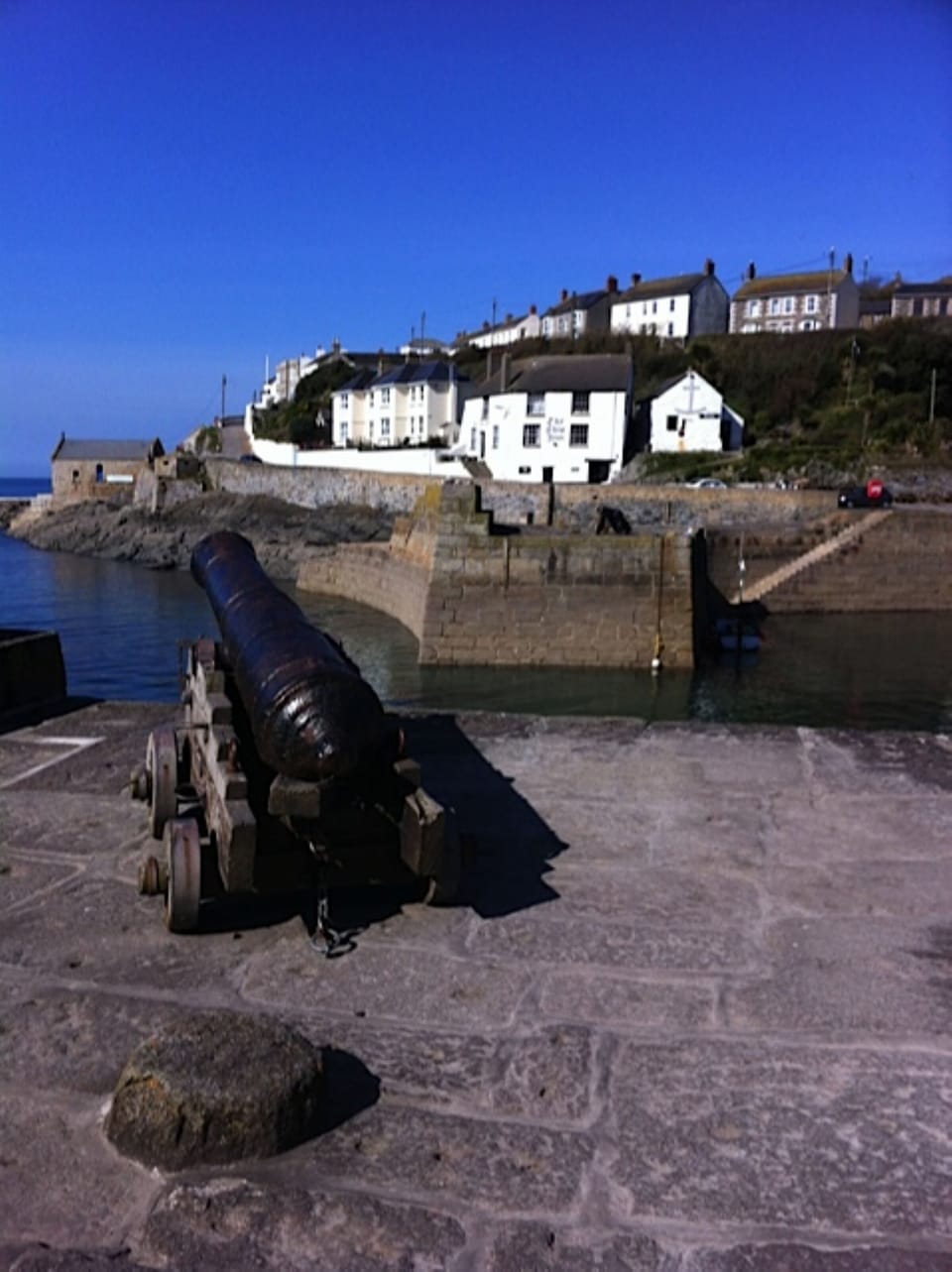 Cannon overlooking Porthleven harbour
