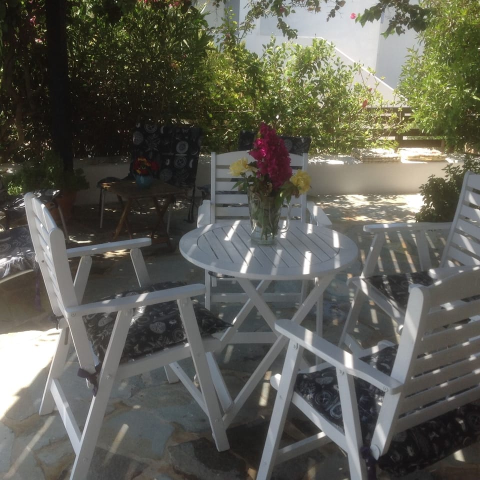 Relax on the front terrace with aromas from the garden