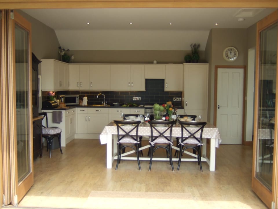 The Kitchen/ Dining Area taken from the decking