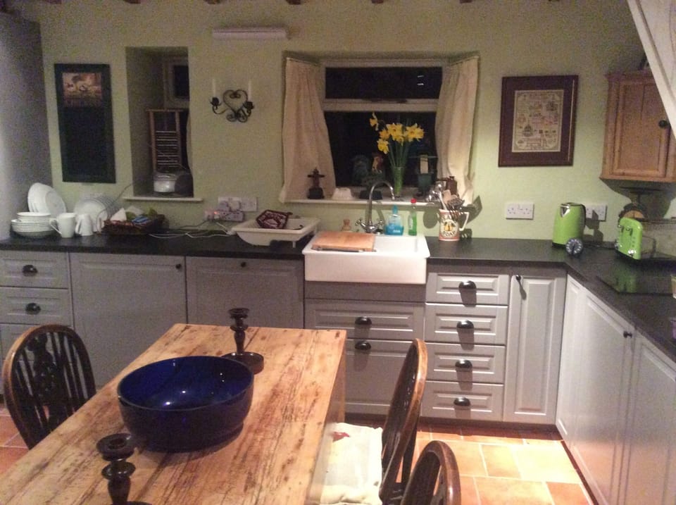 The kitchen showing some units and work surfaces 