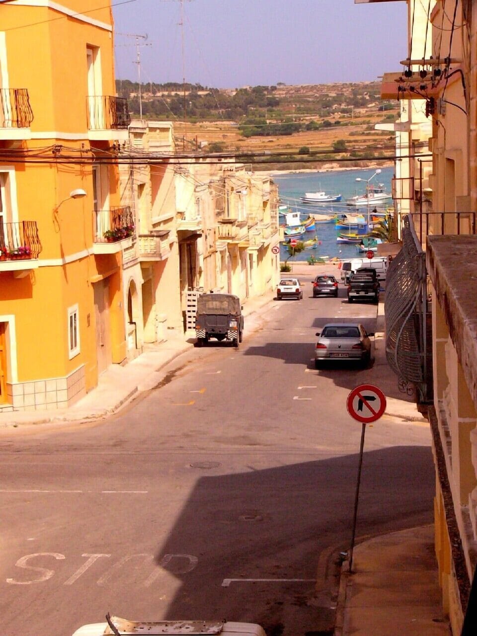 View from the house to the harbor and ist promenade 