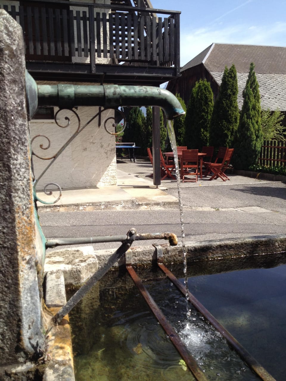 The fountain and a part of the terrace