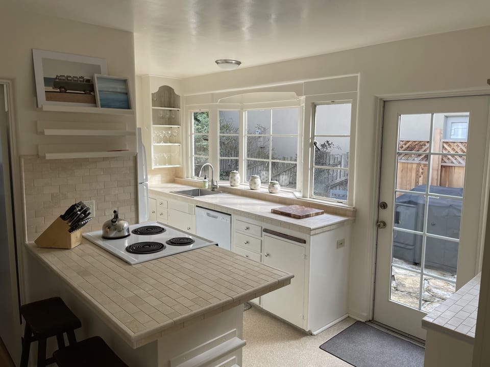 The Kitchen faces the South so the morning sun makes a cheery start to the day