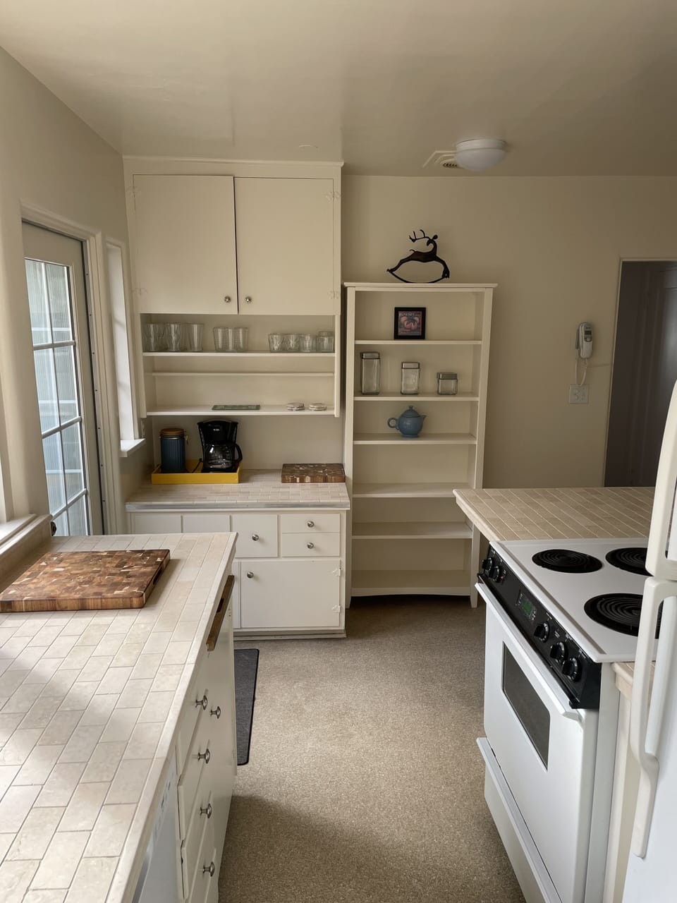 The Kitchen with new natural stone countertops