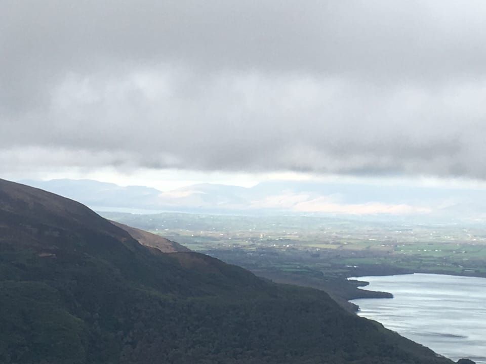 Loch Lein and the Atlantic Ocean away to the left 