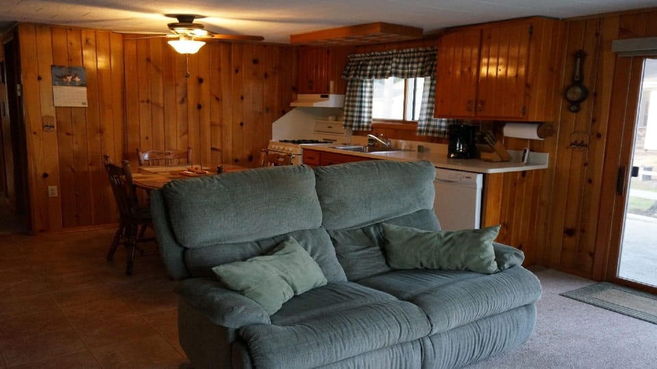 View of kitchen from front sitting area