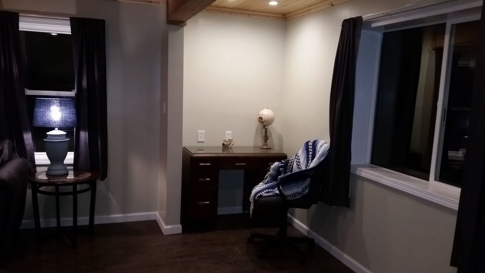 Desk & work space just off the the living room.