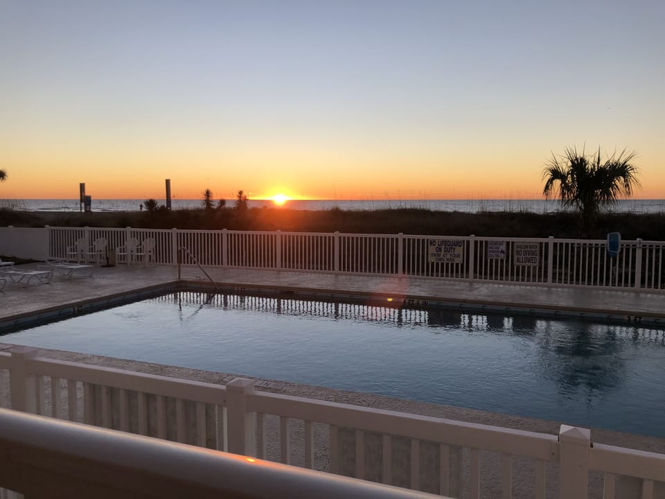 View to ocean from the balcony 