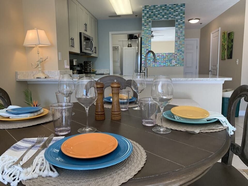 The table is set for you! Did you know you can have a private chef brought in to make you a meal? Ask us about it. 