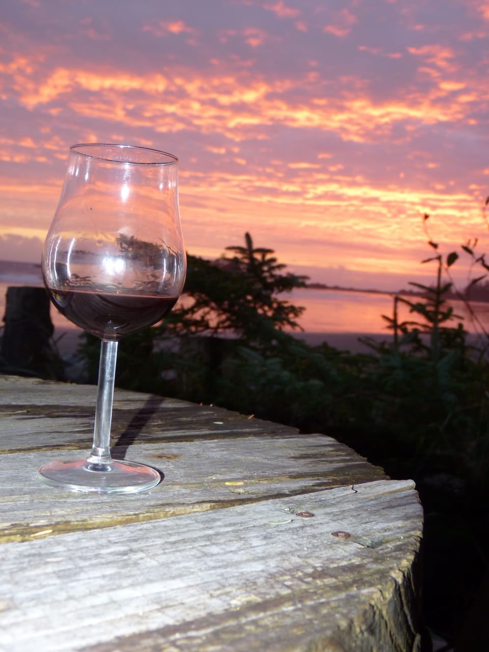 after a long day on the beach....on our wine deck