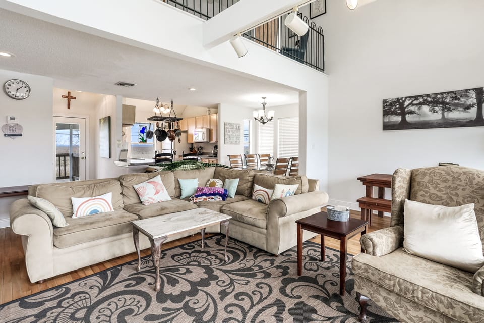 Living Room with vaulted ceiling.