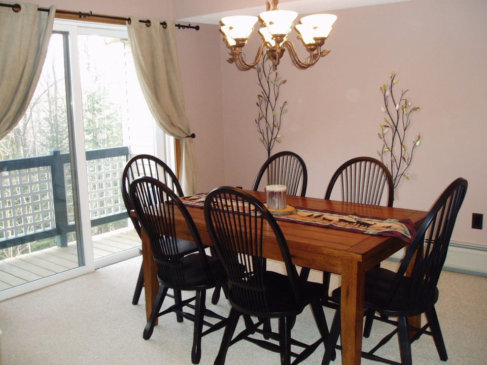 Dining Room with balcony view