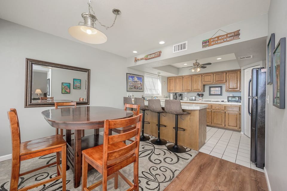Dining room and kitchen