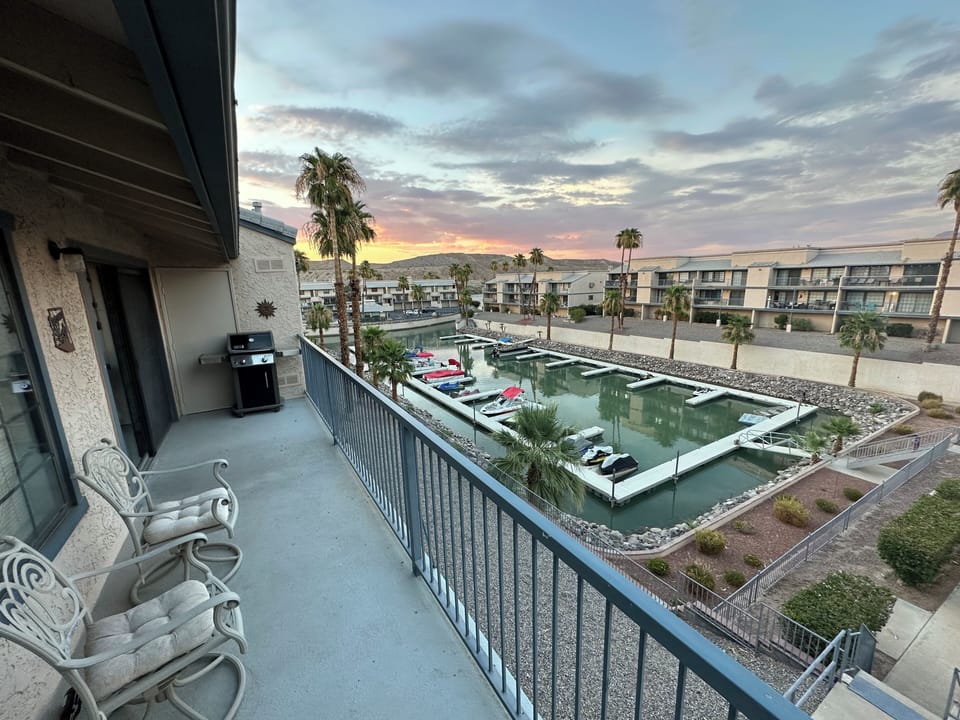 Large balcony with new Weber BBQ
