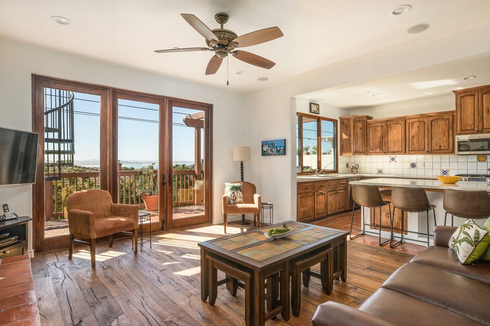 Living Area Looking Out on the Patio and Viewl