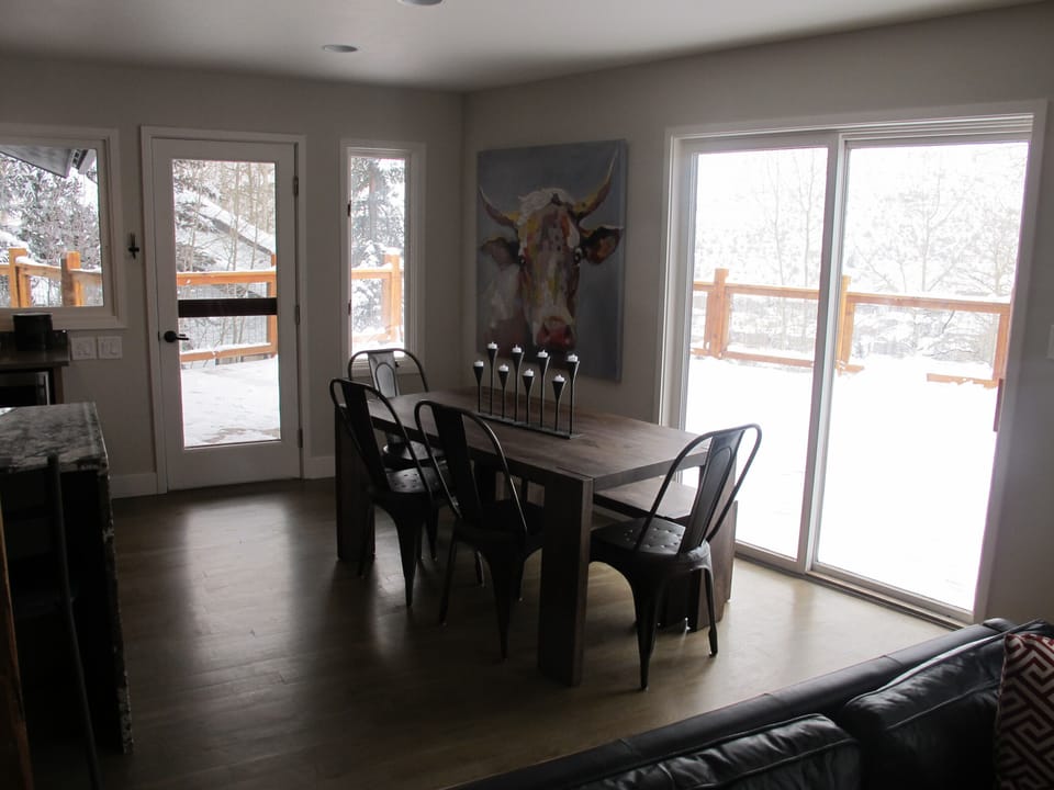 dining area for 8 and enjoy the view!