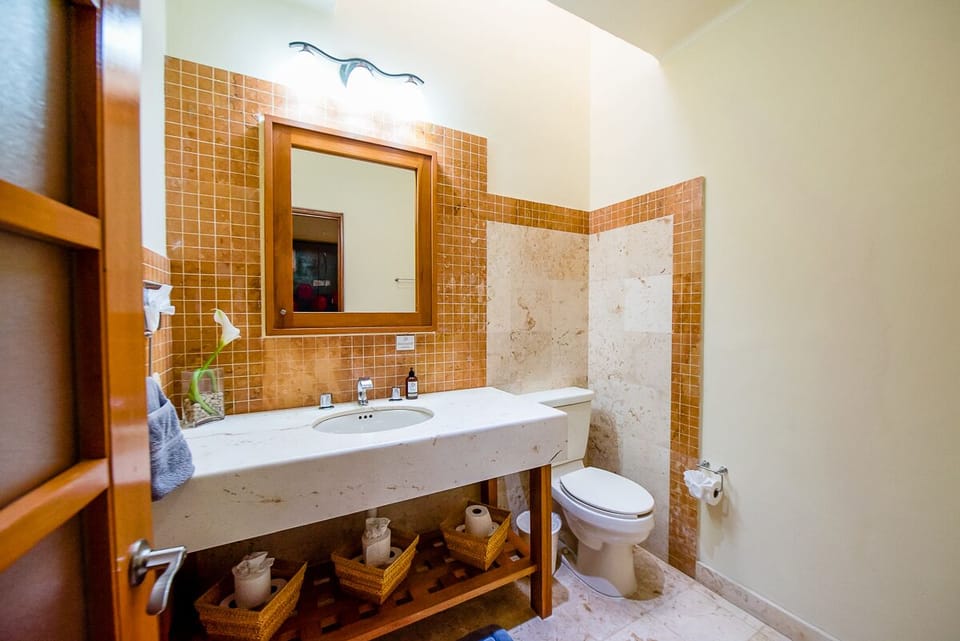 Half bath downstairs. 