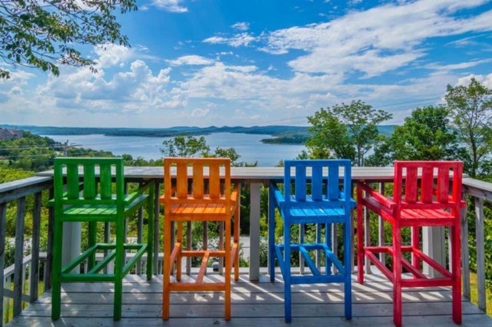 Beautiful view from downstairs deck