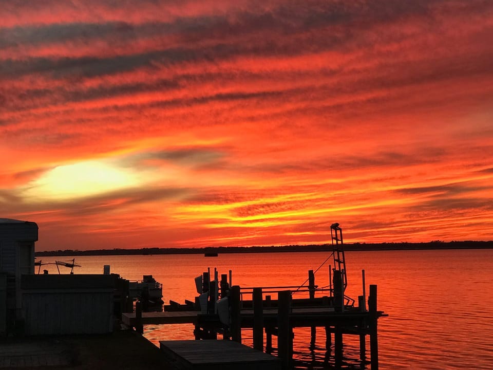 Thanksgiving 2017. A guest sent this stunning pic of their dining sunset view.