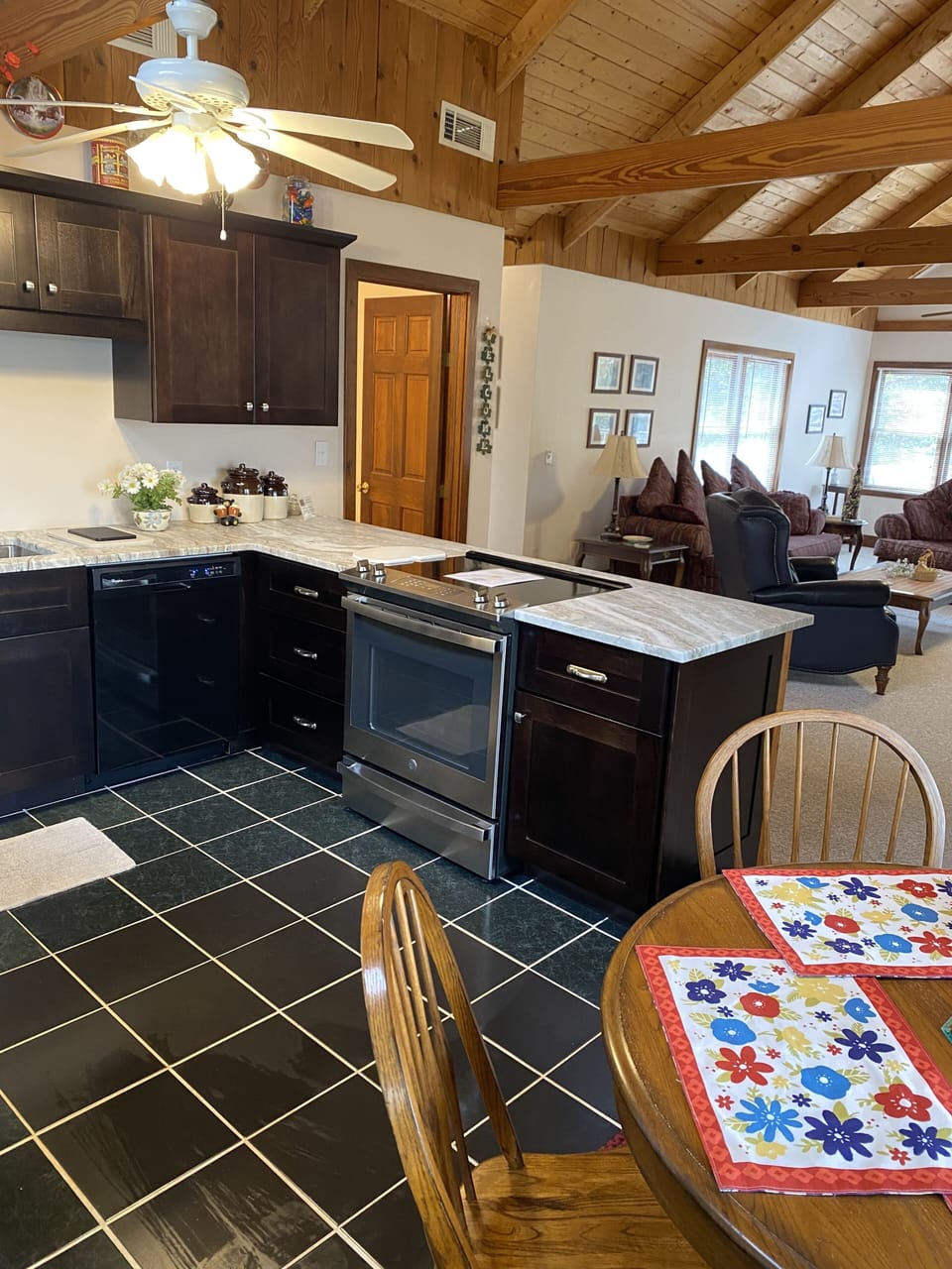 Kitchen and dining area