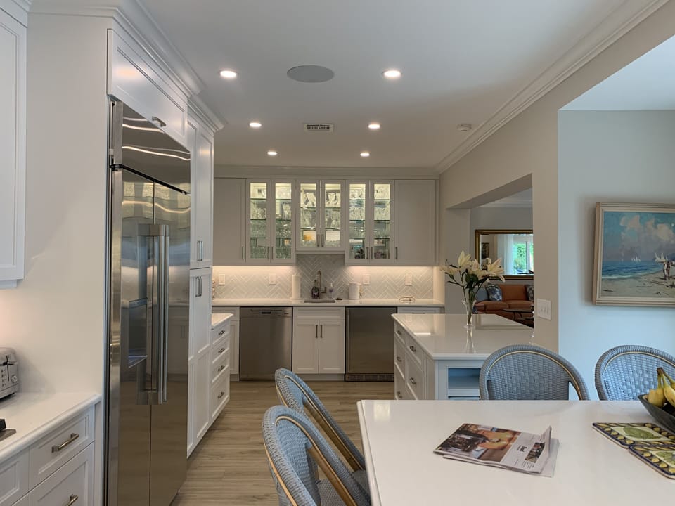 Wet bar with sink, 2nd dishwasher and bar fridge.