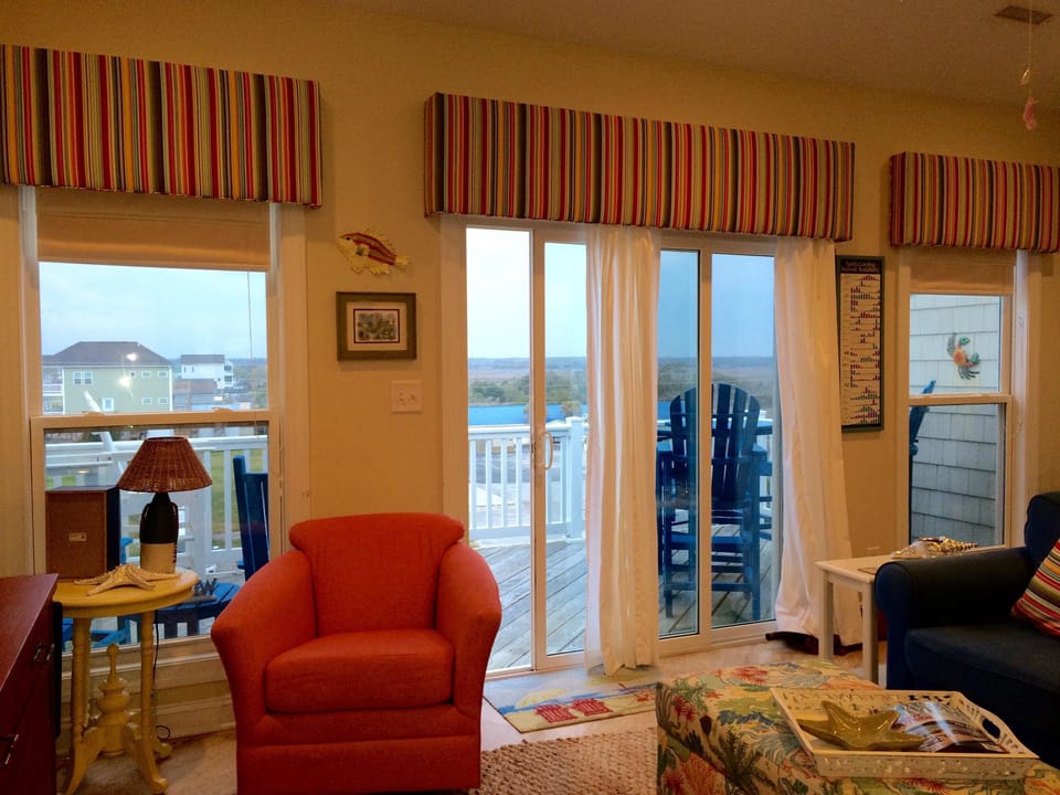 Living room with views of the waterway!
