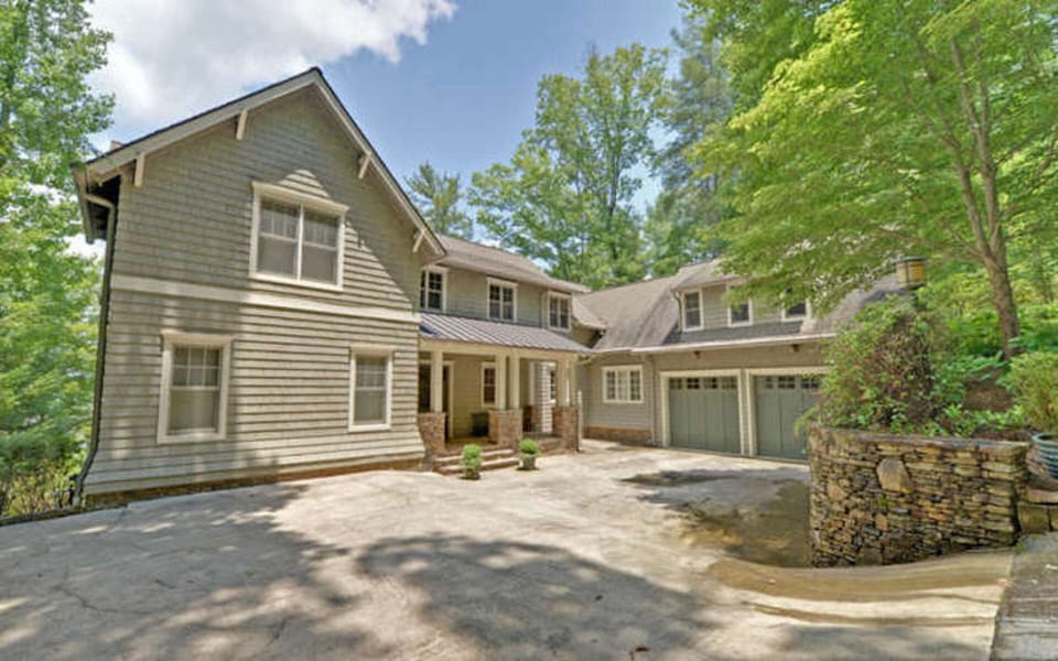 Front entrance with double garage