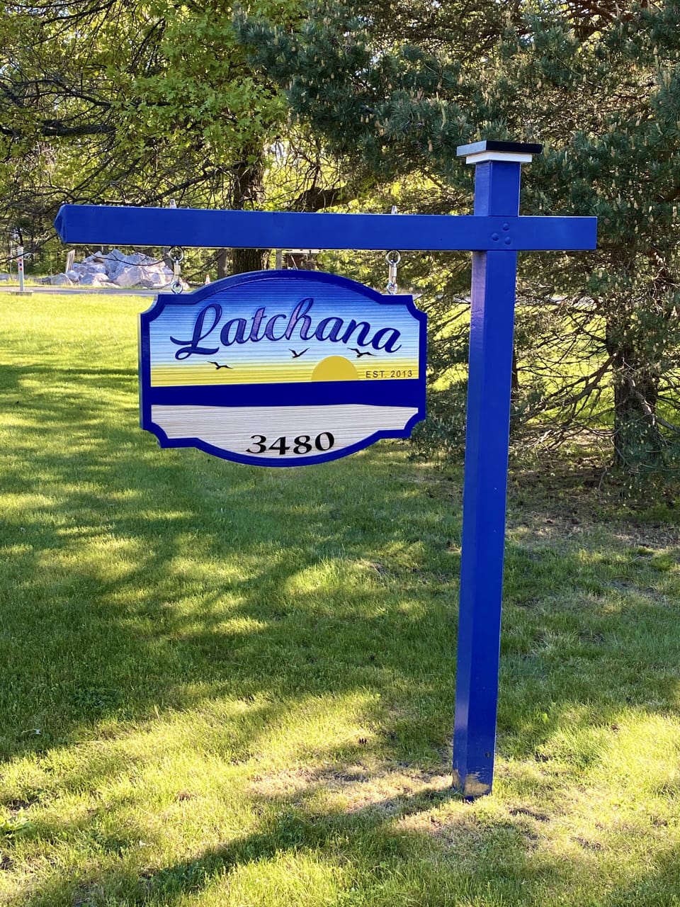 Road sign to our beach house