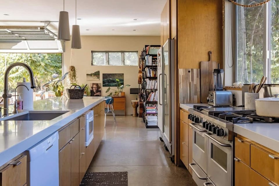 Kitchen is equipped with everything you need for your stay.  