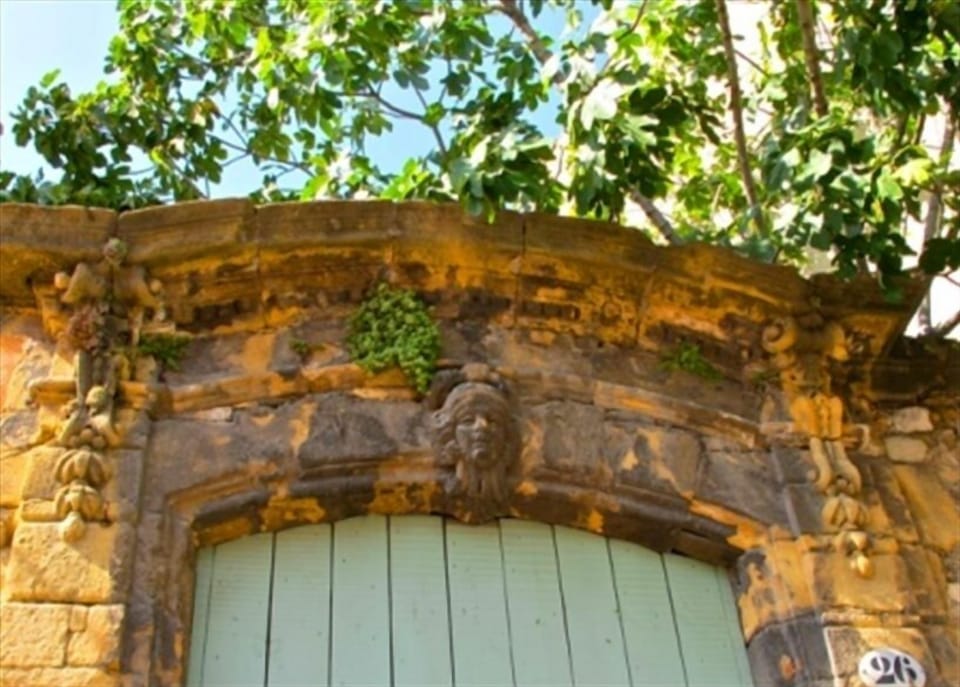 A Landmarked front entrance to the property,  dating around 1650, watches you...