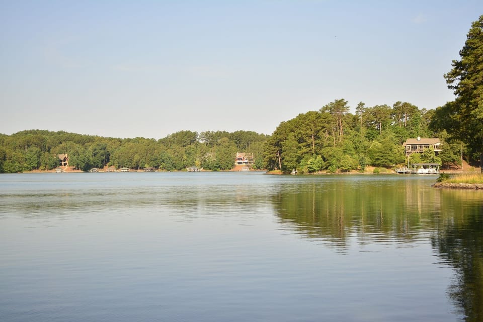 Looking across the lake from the marina.
