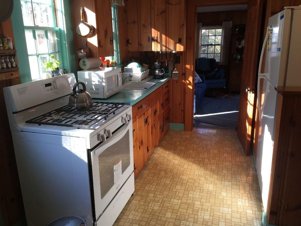 Kitchen with all new appliances.