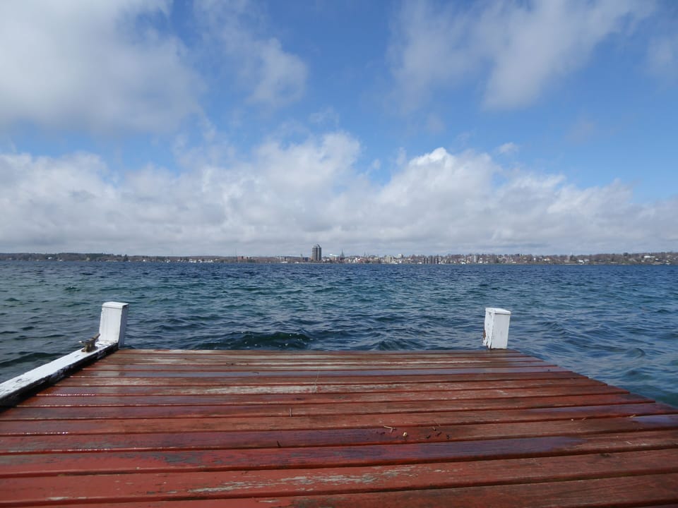 View from 1 of our 3 private docks!  Clean water!  This says it all