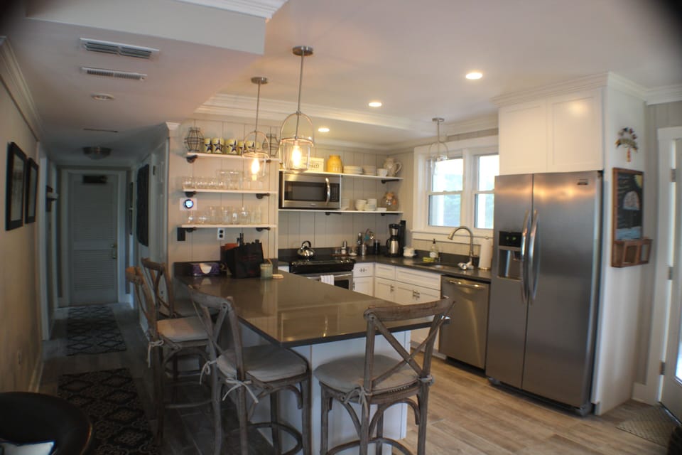 Lower level kitchen and breakfast bar