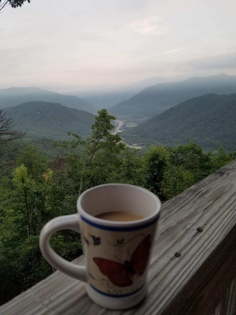 A relaxing cup of morning to start the day with a “Masters View”