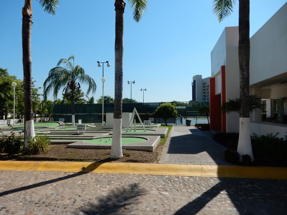Mini-Golf, Tennis Courts, Soccer field and Gym