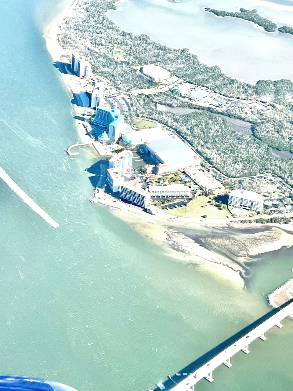 Aerial view of the 4 buildings.