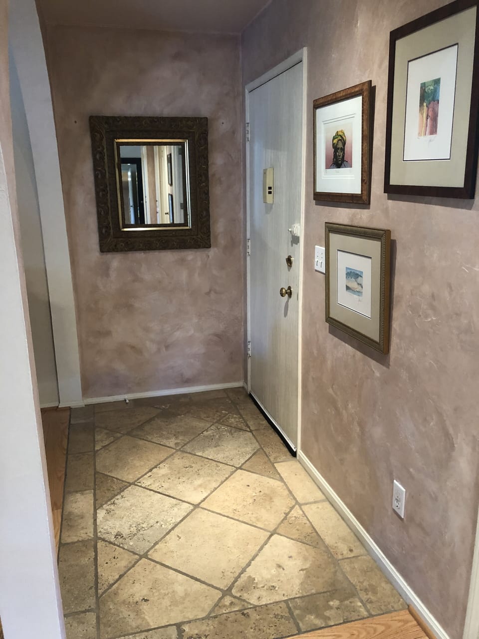 Travertine entrance