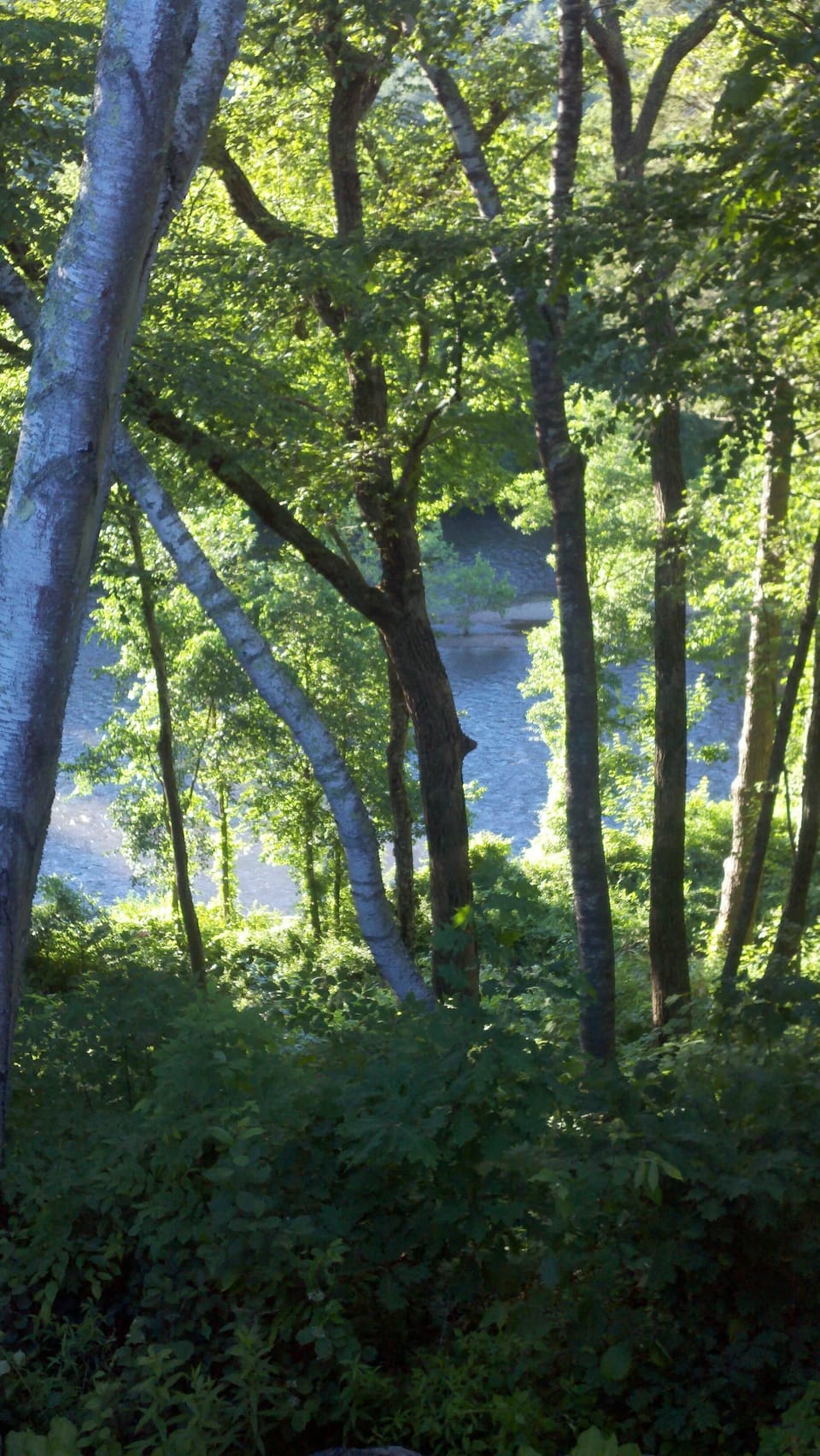 view from one of the 3 decks overlooking the Housatonic River at sunset