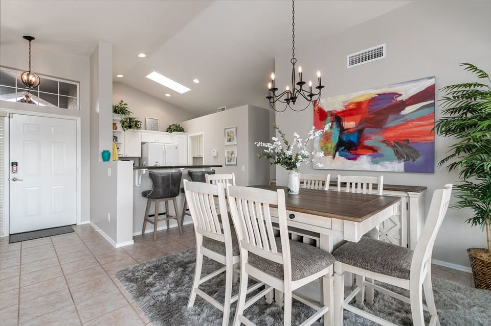 View into kitchen from dining room