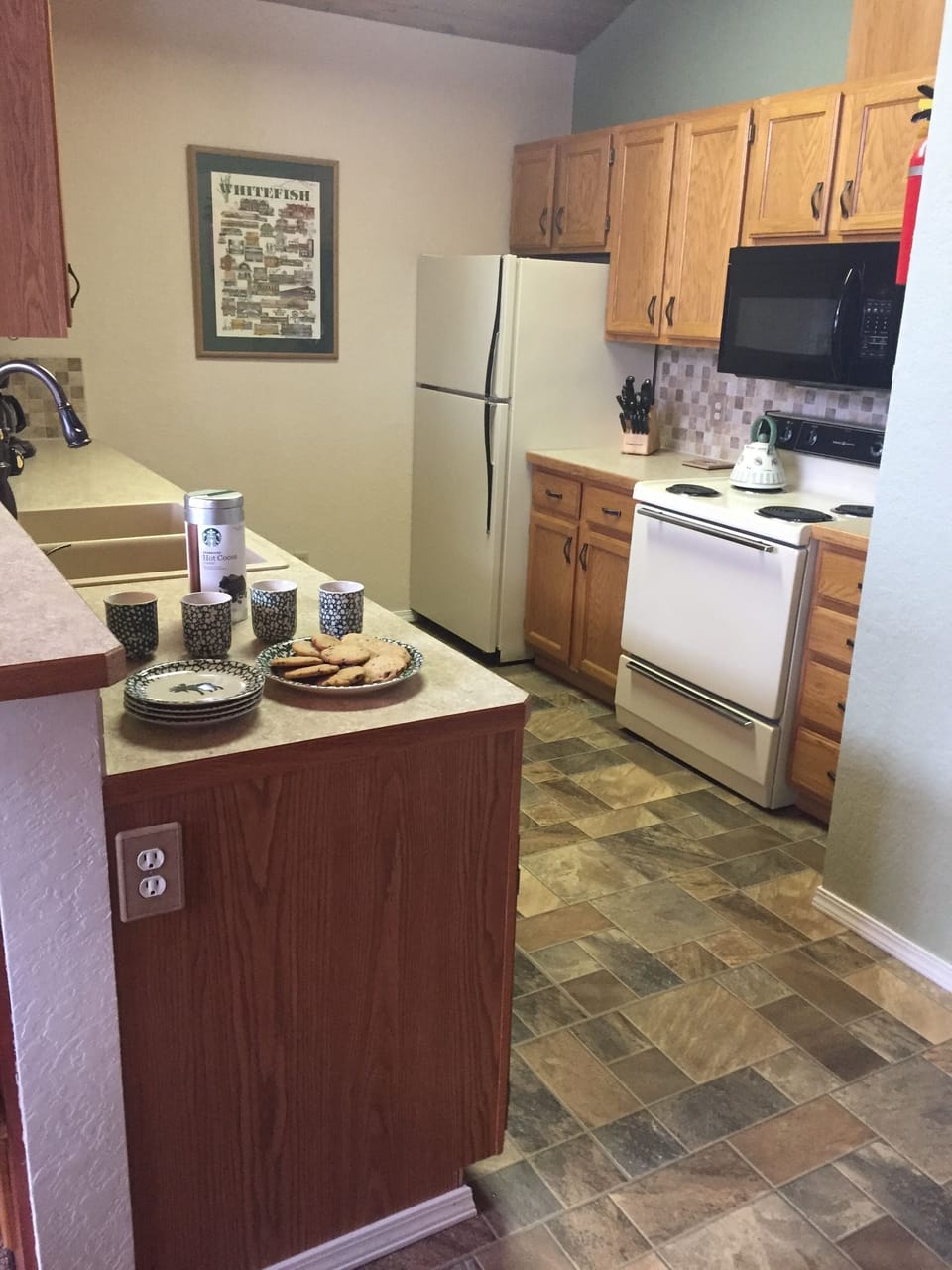 Plenty of room for two people in the kitchen