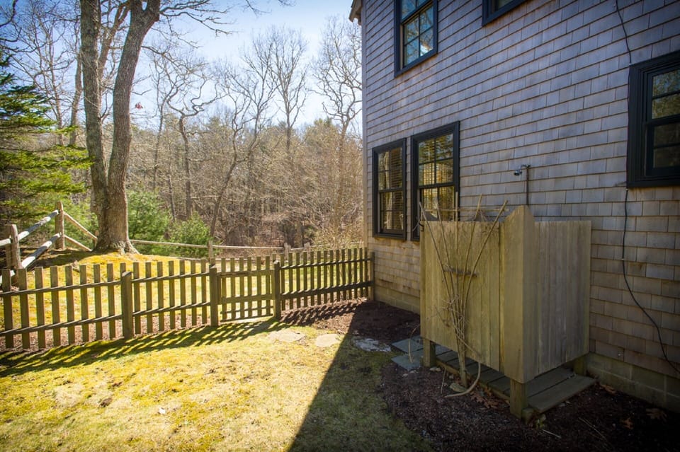 Outdoor shower.