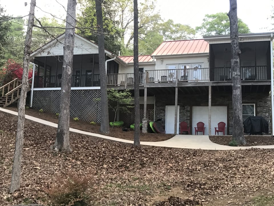 Imagine yourself on the back screen porches & deck 